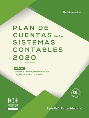 cover image of Plan de cuentas para sistemas contables 2020